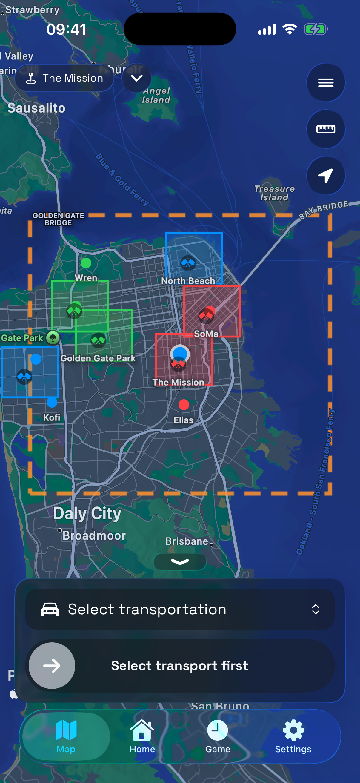 Capture Territories in the Flaguu app (1 of 2)